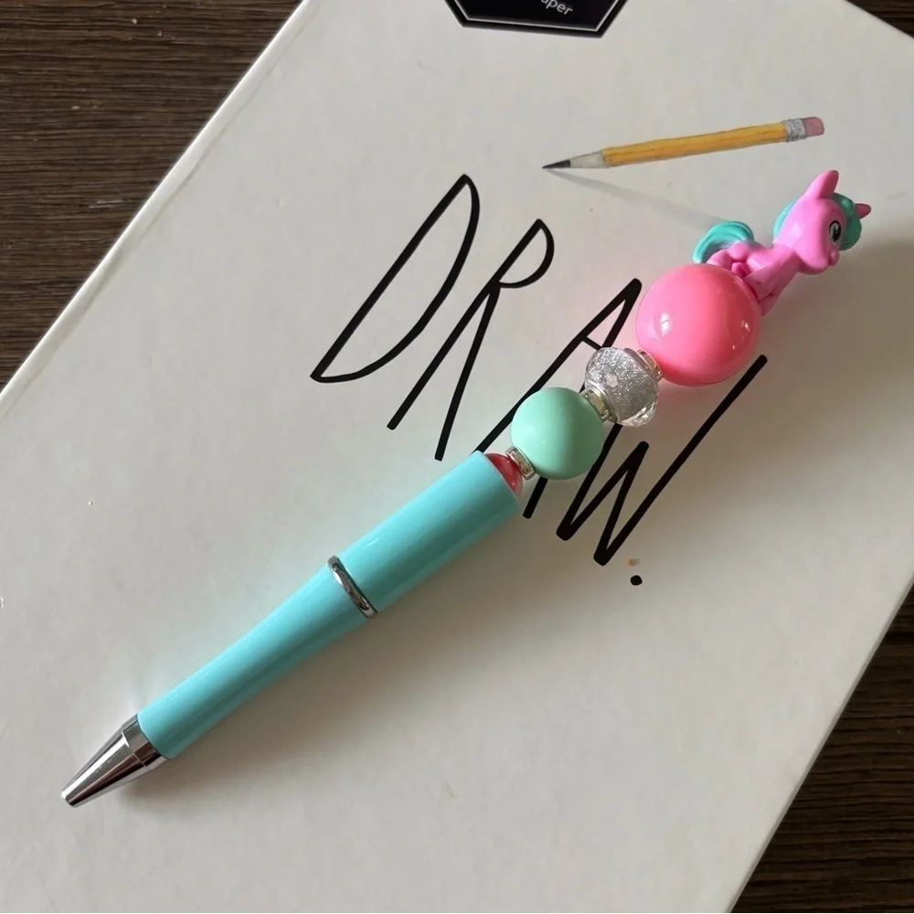 My Little Pony: Watermelon Shimmer handmade beaded pen